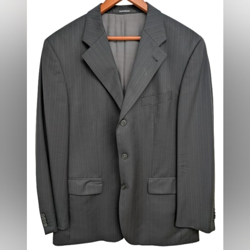 Baumler vintage oversized 100% virgin wool suit jacket blazer size XL